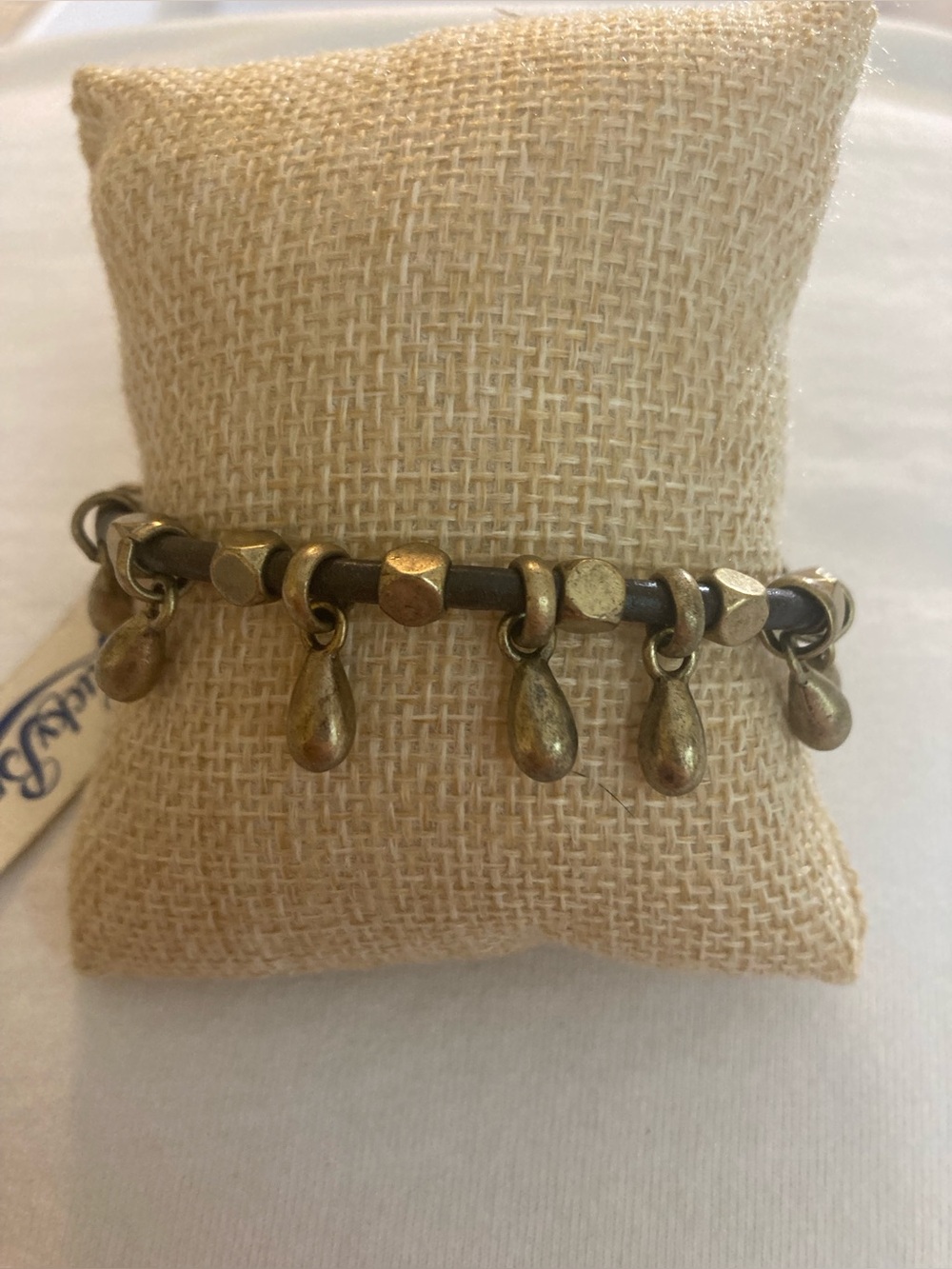 Lucky Brand Antiqued Gold Tone Metal Dangle Bracelet
